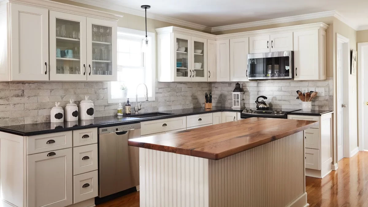Subtle Elegance in Coconut-White Cabinets